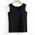 thumbnail image 5 of Taqqpue Débardeurs pour Femmes Décontractés Sans Manches à Col Rond T-Shirts Unis Coupe Ajustée Blouse Grande Taille Douce Tendance Basique Blouse, 5 of 5