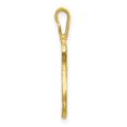 thumbnail image 2 of Diamond2Deal 10K Yellow Gold Grooved Letter T Initial Pendant for Women, 2 of 5