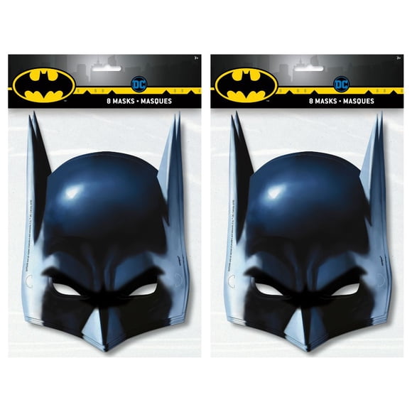 Batman Party Supplies Bundle, 16 Official Licensed Masks, Kids Birthday Party Favors