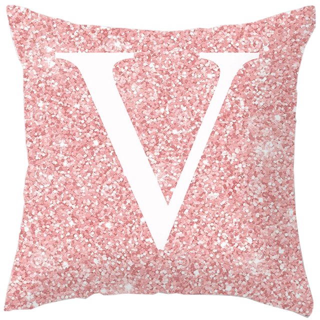 Housse de Coussin Lettre Décorative Alphabet pour la Maison