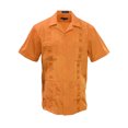 thumbnail image 1 of Gravity Threads Mens Guayabera Summer Shirt - Orange - 3X-Large, 1 of 2