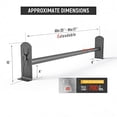 thumbnail image 4 of AA-Racks Model DX36 Universal Pickup Truck Cap & Topper 2 Bar Ladder Roof Van Rack System Adjustable Steel Cross Bars - Sandy Black, 4 of 4