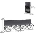 thumbnail image 2 of Outsunny 6 Seat Folding Camping Chair w/ Cup Holder for Camping, Dark Grey, 2 of 6