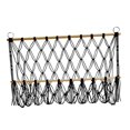 thumbnail image 2 of Abbracc Wall Hanging Net Plush Toy Net Handwoven Boho Macrame Stuffed Animal Hammock Black, 2 of 9