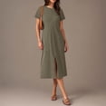thumbnail image 3 of Womens Summer Dress Gradient Sleeveless V-Neck Maxi, 3 of 7