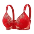 thumbnail image 3 of Front Closure Bras for Women Button Shaping Cup Bralettes Full Coverage Brasieres Wireless Posture Correcting Bra Pull Over Bras for Women, 3 of 4
