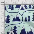 thumbnail image 2 of oneOone Cotton Jersey Sky Blue Fabric Mountain Pattern Sewing Craft Projects Fabric Prints By Yard 58 Inch Wide, 2 of 5