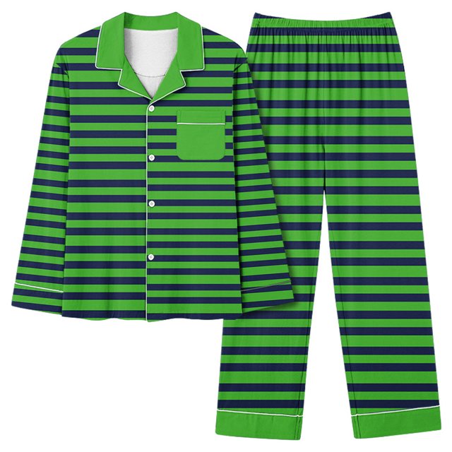 Rbaofujie Pyjama d'Été pour Femmes Femmes Décontracté Mode Imprimé Manches Longues Hauts Décontractés Pantalons Ensemble de Pyjama Pyjama Mignon