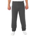 thumbnail image 1 of Jerzees Mens NuBlend Elastic Bottom Sweatpants, XL, Black Heather, 1 of 2