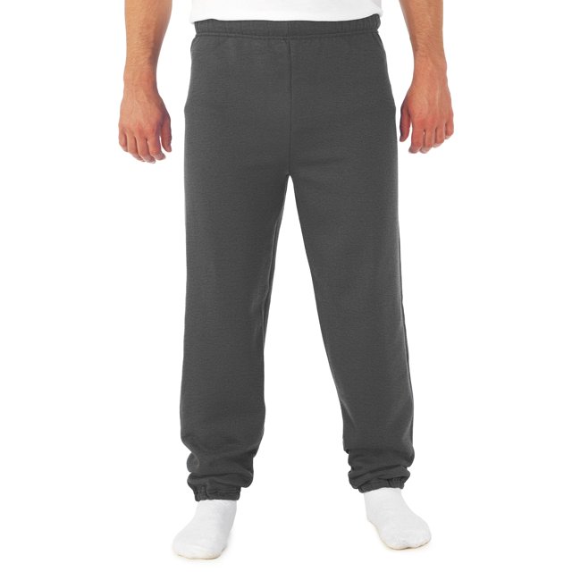 Jerzees Mens NuBlend Elastic Bottom Sweatpants, XL, Black Heather