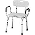 thumbnail image 3 of NOVA Medical Products Shower & Bath Chair with Back & Arms & Hygienic Design, White, 1 Count, 3 of 4