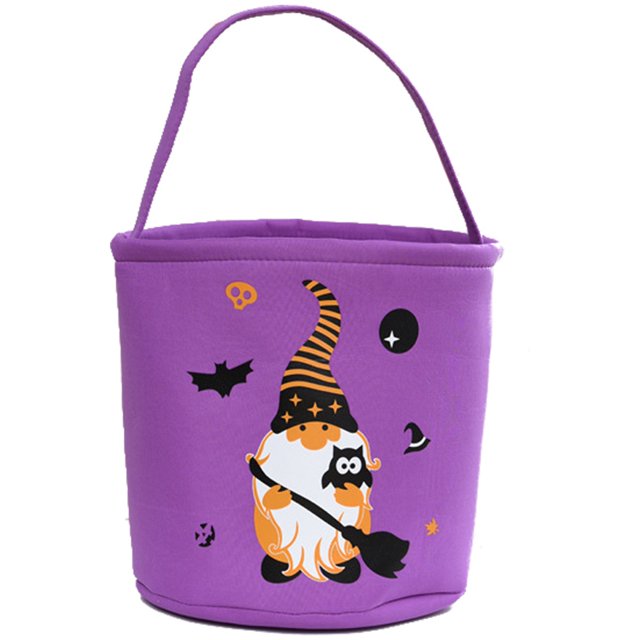 Halloween Candy Bucket Reusable Funny Trick or Treat Bucket Tote Bag for Party