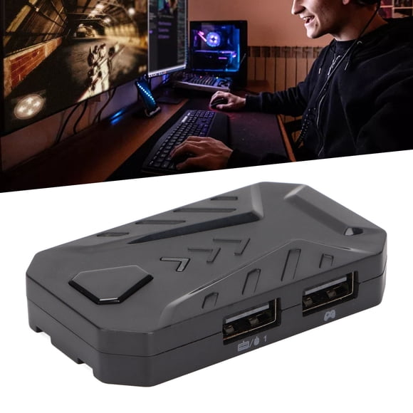Convertisseur Clavier Souris, Adaptateur de Manette de Jeu Réglage Gratuit Connexion USB Plug and Play pour