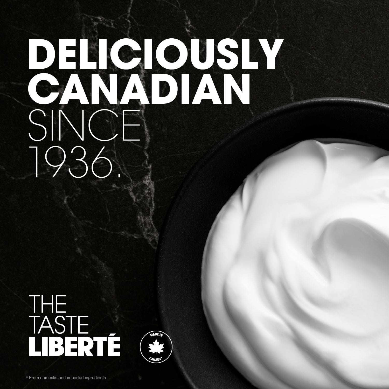 Liberte Méditerranée 9% Yogourt, Collection Dessert, Saveur gâteau au fromage et caramel salé, 500g