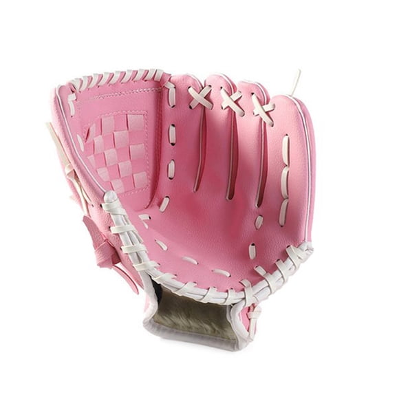 Gant de Baseball de Sports de Plein Air Équipement d'Entraînement de Softball Gants de Terrain pour Lanceur Gants de Softball en PU Rose, 1 pcs