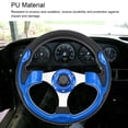 thumbnail image 4 of Universal 13in Racing Style PU Aluminum Comfortable Grip 6 Hole Car Steering Wheel with Horn Button Ideal for Racing Enthusiasts, 4 of 7
