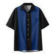 thumbnail image 1 of Combinaison Décontractée d'Été pour Homme à Imprimé, Chemise Grande Taille pour Homme, Chemise Courte Cool à Boutons, Manches, Col Rabattu, 1 of 8