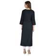 thumbnail image 3 of Phagun Indo WesternSolid Kurti For Women's V-Neck W/ Side Slit Indian Traditional Wear, 3 of 7
