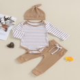 thumbnail image 2 of Baby Clothes Set  Romper with Long Sleeve Striped Pants and Hat, 2 of 9