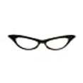 thumbnail image 2 of 50s Black Frame Glasses, 2 of 4