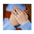 thumbnail image 4 of 1.00 Carat (ctw) Lab-Created Emerald Ring in 10K White Gold with Diamonds, 4 of 5