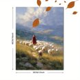 thumbnail image 3 of Shepherd Sheep Mountain Landscape Canvas Wall Art 15.75x11.81 Inches, 3 of 8