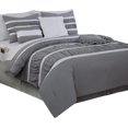 thumbnail image 1 of Isabella Bedding Collection, 12PC Comforter Set with Matching Shams, Decorative Pillows, and Smart Sheet Set, King/California King Size, Silver Gray, 1 of 6