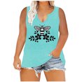 thumbnail image 2 of SMihono Womens Tops Womens Tank Top Women Oversize Summer Women Printed Color Dots V Neck Tank Sleeveless Tee Plus Tops Tank Tops for Women Womens Summer Tops, 2 of 6