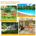 thumbnail image 4 of Costway Patio Rocking Chair Acacia Wood Armrest Cushioned Sofa Garden Deck Red, 4 of 9