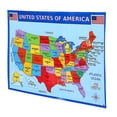 thumbnail image 2 of MOVTOTOP USA Map Educational Classroom Poster Teaching Geography Map Household Geography Poster Interesting Learning Poster Wear-Resistant Geography Map Poster, 2 of 7