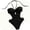 ☃113-Black, variant on Nuoqisi Women's One Piece Swimsuit Spaghetti Strap Cut Out Halter Open Back Bathing Suit Fasion Soild V Neck Swimwear;