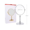 thumbnail image 1 of Personal Makeup Mirror Vanity Mirror With Lights Desktop Vanity Mirror Stainless Steel Rotating Double-sided Mirror Retro Bathroom Mirror Handheld Beauty Mirror ,Widely Use, 1 of 5