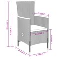 thumbnail image 4 of vidaXL 5 Piece Garden Dining Set with Cushions Grey, 4 of 5
