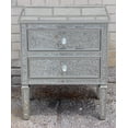 thumbnail image 3 of Wes Mirrored Nightstand, Mirrored Nightstand, Bedroom Nightstand, MDF Nightstand, Mirrored Bedside Table, Silver Nightstand, Two Drawer Nightstand, Living Room Side Table, 3 of 4