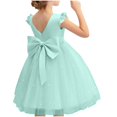 thumbnail image 3 of RXIRUCGD 2025 Vêtements d'Été pour Enfants Robe Bouffante en Maille Unie pour Filles Robe de Performance Formelle pour Filles, 3 of 4
