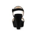 thumbnail image 2 of BLISSFUL STEP Women Platform Slingback Block Heeled Sandals Black 8.5, 2 of 6
