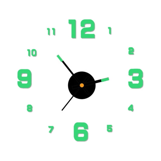 EGNMCR Alarm Clocks for Bedrooms, Clocks for Living Room DIY Luminous Stereo Digital Wall Clock Wall Sticker Clock Living Room Decoration Clock Wall Clock Wall Sticker