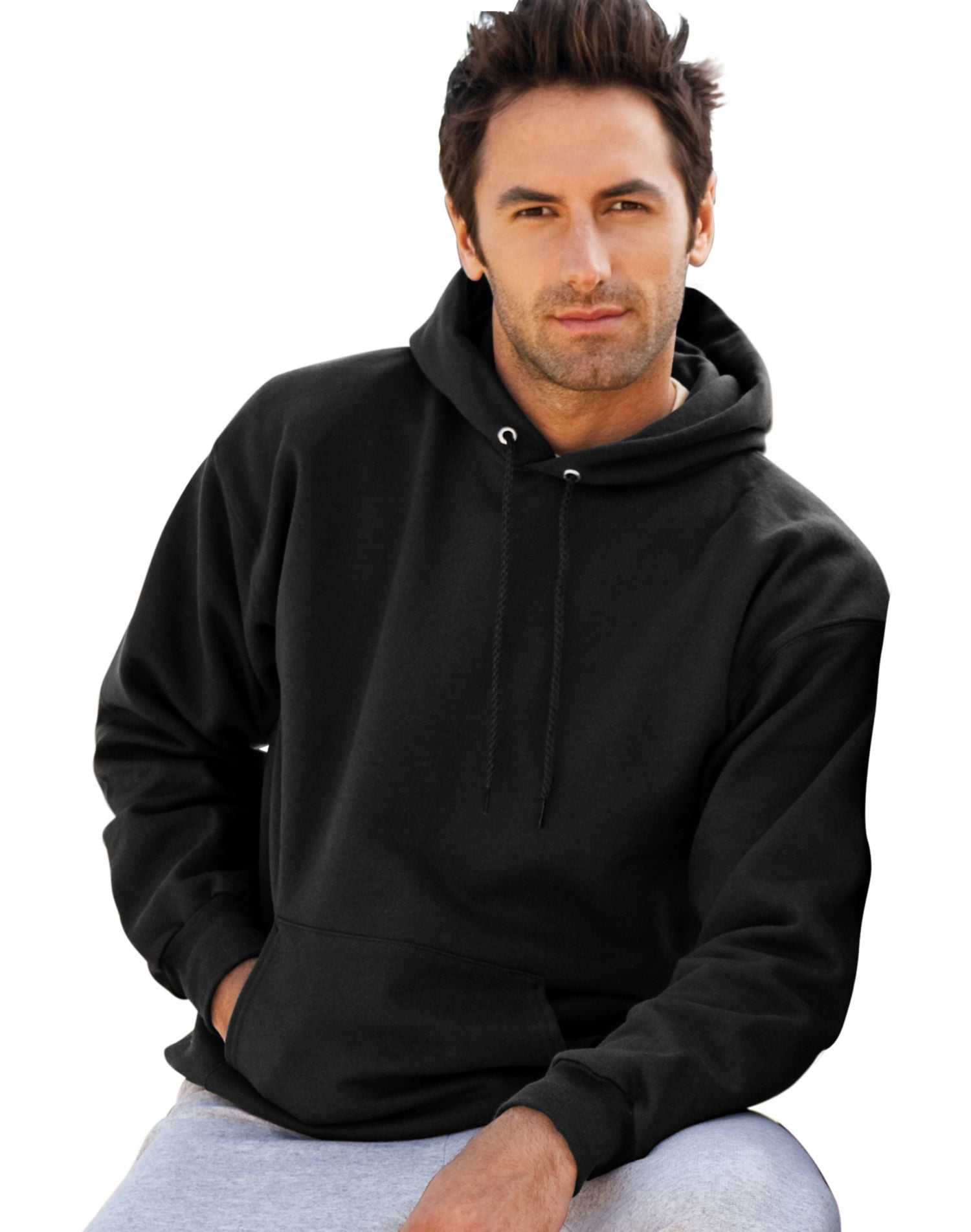 Hanes Ultimate Cotton Chandail à Capuchon pour Adulte, 3TG, Noir