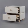 thumbnail image 4 of CBD020 - Cream Air Bedside Cabinet Nightstand with Two Storage, 4 of 4