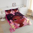 thumbnail image 5 of YST Red Ombre Comforter Set Queen Size 3Pcs,Watercolour Pattern Down Comforter For Kids Young,Gradient Pink Bedding Set,Abstract Art Aesthetics Quilt Set For All Season,Lightweight, 5 of 5