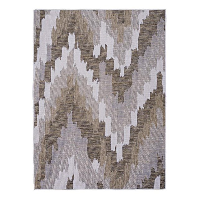 Linon Daylight Indoor Outdoor Connor Polypropylene 6'6" X 9'6" Area Rug in Beige