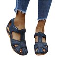 thumbnail image 4 of Babysbule Sandales pour Femmes Mode Sandales à Enfiler Ajourées Confortables Sandales à Talon Compensé Plage Chaussures Décontractées, 4 of 9