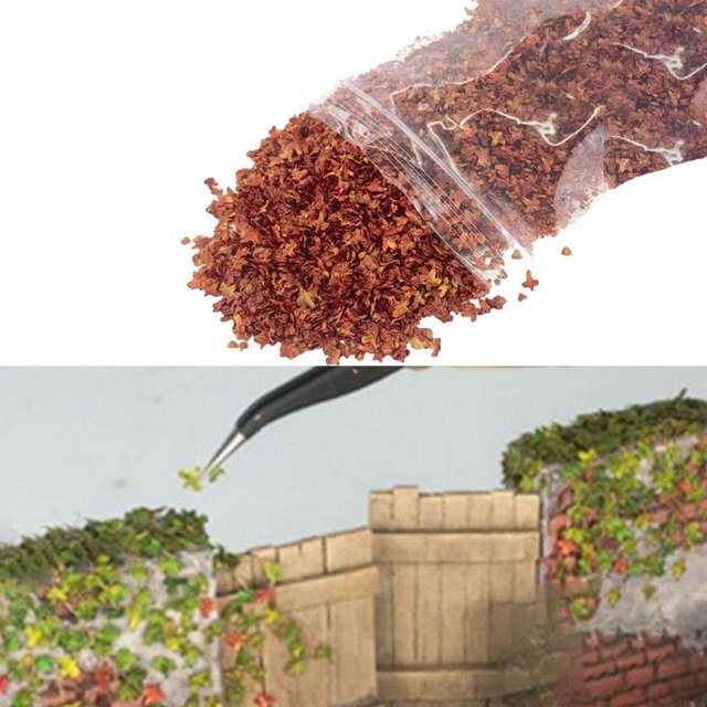 Baohd 33ml Miniature Feuille Statique Modèle de Diorama de Sable de Chemin de Fer pour Ornements Érable Rouge