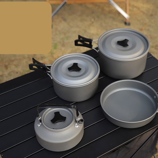 Camping Cookware, Scratch Resistance Camping Cooking Set For Hiking