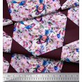 thumbnail image 2 of Soimoi Velvet Fabric Leaves,Bird & Floral Patchwork Print Fabric by Yard 58 Inch Wide, 2 of 3