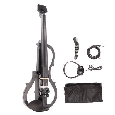 Electric Acoustic Violin,4/4 Electric Silent Violin Carbon Fiber Electric Violin Electric Violinwith Pickup Time-Tested Durability