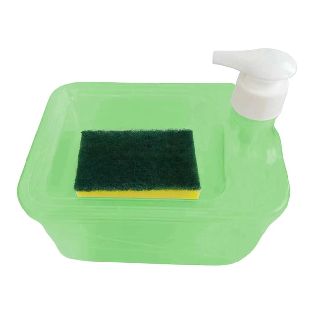 Yhmxh Cleaning Supplies Kitchen Detergent Soap Dispenser Sponge Eraser Press Box Cleaning Brush Soap Box Circular Storage Box Soap Box Press Boxs