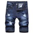 thumbnail image 1 of Teissuly Summer Shorts Discount Men's High-end Ripped Personality Camouflage Stitching Trend Shorts, 1 of 8