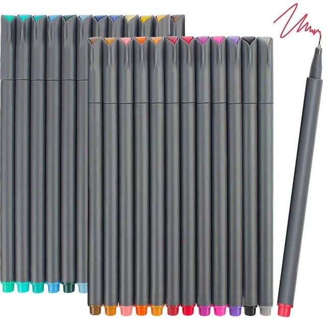 Fineliner Stylos 24 Pcs pour Journal Prise de Notes Écriture Dessin