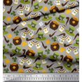 thumbnail image 3 of Soimoi Satin Silk Fabric Coin Pot & Cups Fabric Prints by Yard 42 Inch Wide, 3 of 3
